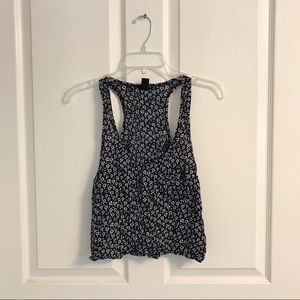 Flowy croptop with accent flowers